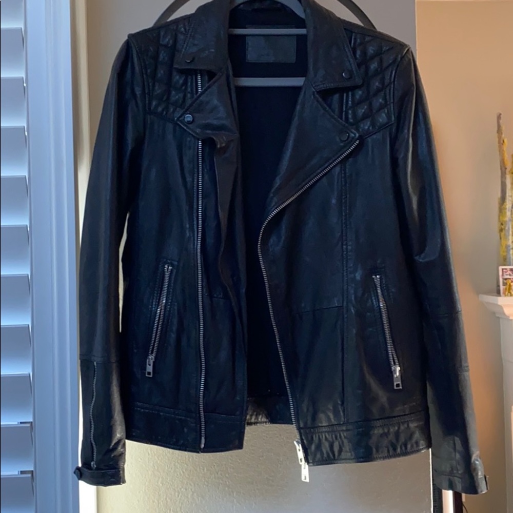 Leather Jacket Allsaints Men’s Black XS
